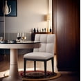 thumbnail image 2 of Meridian Furniture Adrian Taupe Vegan Leather Dining Side Chair (Set of 2), 2 of 11