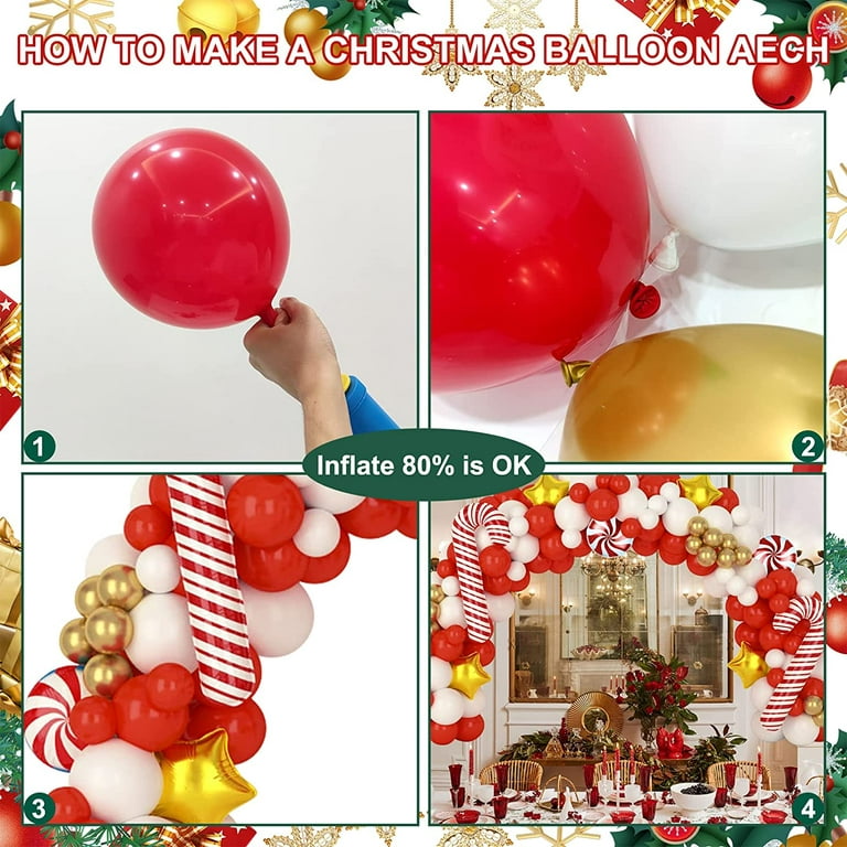 Merry Christmas Balloon Garland Arch Kit Set Latex Ballon Party Xmas  Decoration