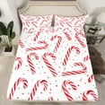 thumbnail image 2 of Homewish Sweet Candy Cnae Queen Sheet Sets,Merry Christmas Flat Sheet,Red Polka Dots Queen Fitted Sheet For Teens,Super Cozy Room Decor,4 Pieces, 2 of 7