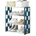 thumbnail image 4 of Shoe Rack Dust-Proof Shoe Cabinet Bedroom Storage Cabinet Checkered Shoe Rack, 4 of 9