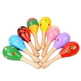 thumbnail image 3 of 6 maracas de madera para percusión manual, sonajeros, regalos para niños, juguetes de aprendizaje, juguetes musicales para fiestas, conciertos,, 3 of 9
