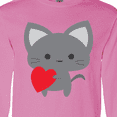 thumbnail image 4 of Inktastic Heart Cat Long Sleeve T-Shirt, 4 of 5