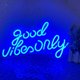 thumbnail image 5 of Señal de neón LED Good Vibes Only, decoración de letrero de neón azul para fiestas, habitaciones, Hotel, Bar, recargable por USB, 1 ud. JAMW Sencillez, 5 of 5