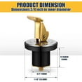 thumbnail image 2 of Brass Snap Lock Baitwell Plugs - 3/4"Sold per Pack of 2, 2 of 7