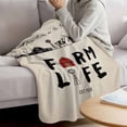 thumbnail image 3 of Country Cabin Blanket Soft Cozy Warm Throw Blanket for Couch, Plush Fuzzy Flannel Fleece Blankets for Sofa, Vintage Farmhouse Barn Chicken Pig Cow Bed Blankets Lightweight Gifts for Women, 40"x60", 3 of 9