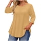 thumbnail image 1 of Plus Tamaño Suelto Ajuste Camisetas para las Mujeres Impresas 3/4 Manga Cuello Redondo Blusa Casual Verano, Más Tamaño de la Túnica de Manga Larga para las Mujeres, 1 of 6