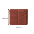 thumbnail image 2 of PAMINGONO Brown PU Sun Visor Organizer Clip for Car Interior, Auto Accessories, 1 Set, 2 of 8