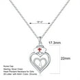 thumbnail image 2 of TURANDOSS Nurse Gifts for Women 925 Sterling Silver necklaceNurse Cap Heart Initial Necklaces Heart Necklace for Women, 2 of 5