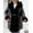 Light Black, variant on Women Faux Leather Winter Trendy puffer jacket water-resistant Thicken Bubble Coat with Fur Hood and Belt