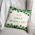 thumbnail image 3 of Creative Products Irish Kisses Shamrock Wishes 18 x 18 Spun Poly Pillow, 3 of 3