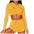 thumbnail image 2 of Idoravan Women Sets Clothing Women Sexy Fitness Strap Long Sleeve Sport Suit Tracksuit Gym Wear Yoga Sets, 2 of 5