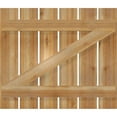 thumbnail image 5 of 34 3/4"W x 30"H TimberCraft Six 5 3/8" Boards Spaced Board-n-Batten Shutters w/Z-Bar, Rough Sawn Western Red Cedar (Per Pair), 5 of 13