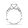 thumbnail image 2 of Diamond Princess 10kt White Gold Womens Round Diamond Elevated Square Cluster Ring 1/4 Cttw, 2 of 2
