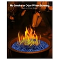 thumbnail image 4 of Fire Glass for Fire Pit, 20 LBS Cobalt Blue, 3/4 Inch Reflective Fireplace Rocks, Smokeless Firepit Glass Beads, High Luster Stone for Indoor & Outdoor Use, 4 of 6