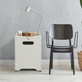 thumbnail image 5 of 16.1in Faux Marble Square Side Table with Storage Shelf Iron Frame Adjustable Feet Indoor Outdoor Accent End Table for Living Room Bedroom Patio Garden Home Office Apartment Balcony Decor, 5 of 15