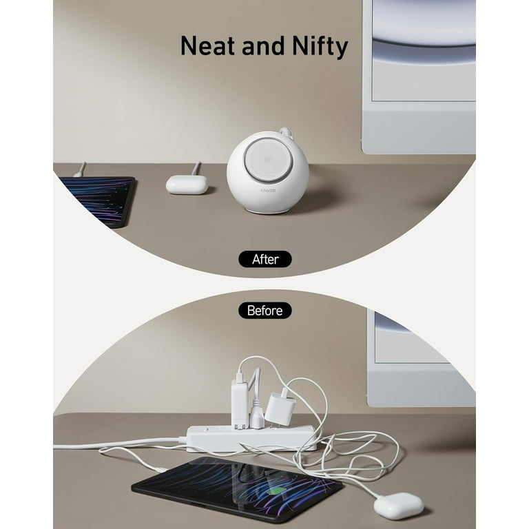 anker maggo wireless charging station 白 Anker MagGo Wireless Charging Station (Foldable 3-in-1