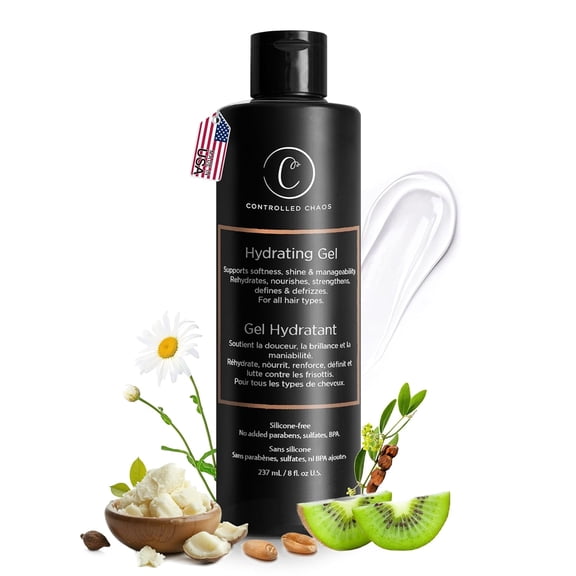 Controlled Chaos Hydrating Curl Gel for Curly Hair - 8 Oz. Medium Hold Anti-Frizz Styling Gel