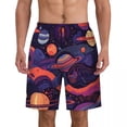 thumbnail image 1 of Bathing Suit Colorful Space Board Shorts Summer Fantasy Planets Stylish Board Short Pants Man DIY Running Fast Dry Beach Trunks, 1 of 5