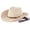 Beige 4, variant on Cowgirl Hat for Women Men Western Wide Brim Straw Cowboy Hats Summer Sun Straw Cowgirl Cap