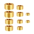 thumbnail image 1 of Kit surtido de 10 tapones NPT de latón, accesorios de tubería de latón, tapones de cabeza hexagonal internos de repuesto para adaptador de manómetro, 1 of 8