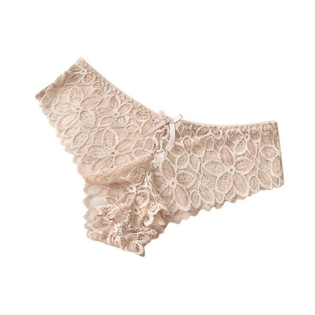 Bigersell Ladies Underwear Panties Cotton Clearance Seamless Cotton Underwear Women Seamless Panty Style P-1768 Polyester Bikini Panties Thong Underwear Ladies Briefs Women s Panties Beige One Size