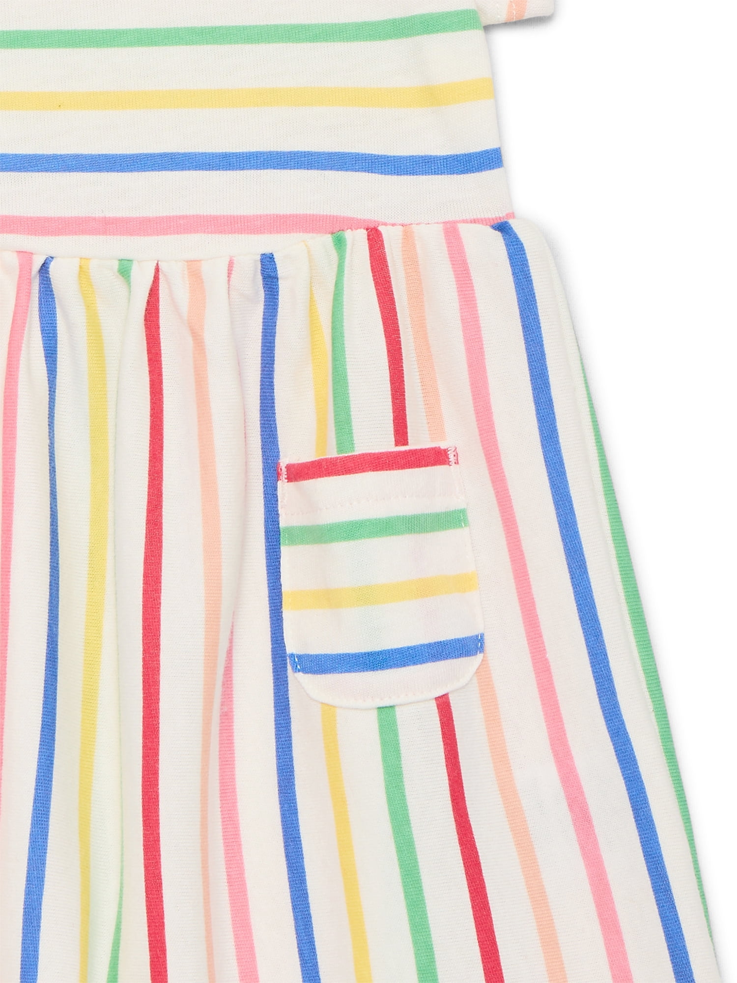 Wonder Nation Baby Girl Short Sleeve Dress, Sizes 0-24 Months