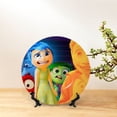 thumbnail image 3 of Lsque inside out 2 Pattern Ceramic Decorative Plate Decorative Plates with Display Stand Personalized Porcelain Plate Ceramic Ornaments for Wall Hanging Decoration-7in, 3 of 6