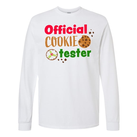 Inktastic Official Cookie Tester Christmas Cookies Long Sleeve T-Shirt