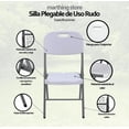 thumbnail image 2 of Set De 10 Sillas Plegables De Plastico Blancas Calibre .20 para Jardin Fiestas Eventos Marthing, 2 of 4