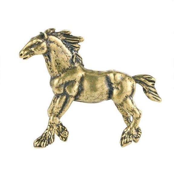 Brass Horse Figurine Solid Statue Animal Figurines Toys Desktop Decoration Gift