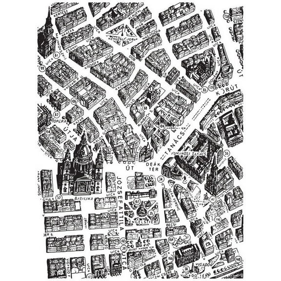 PRIMA MARKETING INC CLEAR STAMP 3x4 Budapest UPC 655350960971