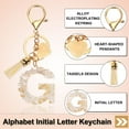 thumbnail image 3 of Uxcell Alphabet Initial Letter Keychain Resin Cute Keychains with Tassel Heart Letter G Pendant Charm, 3 of 6