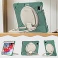 thumbnail image 3 of Case for iPad Air 11 (2026 M4/2025 M3/2024 M2)/iPad Pro 11 inch (2022/2021/2020/2018), 360 Degree Rotating Hand Grip Shockproof Cover with Shoulder Strap, Emerald Green, 3 of 7