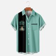 thumbnail image 4 of Mens Shirts Men's Summer Trendy Hawaiian Style Short Sleeve Casual Shirts Mens Tank Tops Mens Shirts Slim Fit Mens Shirts Mint Green,4XL, 4 of 5