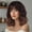Ombre Brown, variant on Wigs with Bangs Bob Wig for Women Curly Synthetic Hair 14 Inch | Beginner Friendly, Natural Looking, Lightweight, Breathable, Skin-Friendly, Breathable, Easy Daily Wear, Cosplay, Hallowee,Ombre Brown