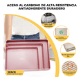 thumbnail image 4 of "Bandejas Juego De 3 Para Hornear Galletas, Textura Diamante  Belug Rosa ", 4 of 5