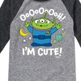 thumbnail image 3 of Toy Story - Alien Ooh I'm Cute - Toddler & Youth Raglan Graphic T-Shirt, 3 of 4