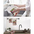 thumbnail image 5 of Puerto Rican Flag Kitchen Dish Towels for Drying Dishes Set of 2, Vintage Country Truck Flowers Beige Waffle Weave Microfiber Hand Tea Bathroom Towels Quick Dry & Absorbent Towel 12x12, 5 of 7