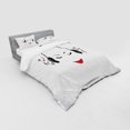 thumbnail image 3 of Ambesonne Music Bedding Set 3 Pcs, Lady Listening to Music, Twin, Black White, 3 of 3
