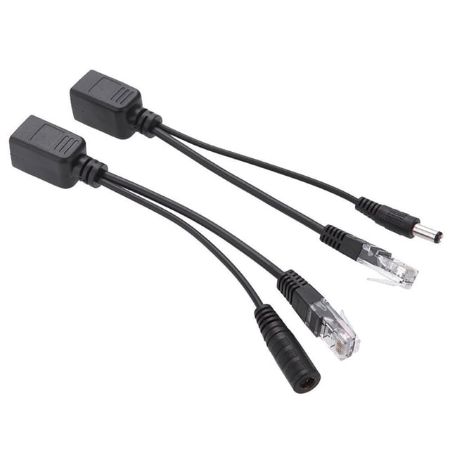 Ax Gear Passive Power over Ethernet PoE Adapter Injector + Splitter Kit - Supports 5V, 12V, 24V, 48V