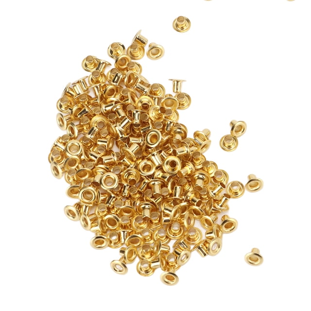 Octpeak Through Hole Rivets,500 Pcs Hollow Rivets DIY Through Hole Brass Decorative Hollow Rivets Copper Air Eye Buckles,Decorative Rivets