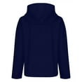 thumbnail image 5 of Yigetop Half Zip Sweatshirt Women, Hoodies for Women Long Sleeve Fleece Half Zip Up Hoodie Casual Pullover Oversized Sweatshirt Hooded Tops Womens Quarter Zip Pullover Dark Blue M, 5 of 9
