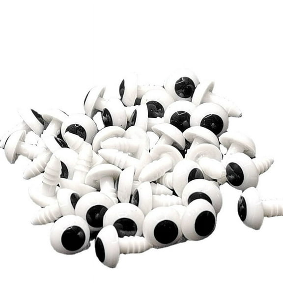 QIDITONG 50pcs Plastic Safety Eyes For Crochet Stuffed Animals And Dolls with Washers Doll Eyes For DIY Crafts And Projects