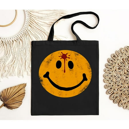 vintage T-Bag Casual  Sport  Streetwear  short sleeve t-BagVintage Smiley Face Head Shot Tote Bag-TH12763