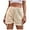 2-Khaki, variant on JWZUY Womens Jean Shorts Casual Elastic Waist Drawstring Denim Shorts Teen Girl Summer Shorts Junior High Rise Fringe Jean Jogger Shorts 2-Light Blue M