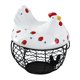 thumbnail image 2 of Cesta de almacenamiento de fresas Cesta de hierro forjado Cesta de cerámica para huevos Cesta de almacenamiento de frutas para sala de estar Cocina Decoración nórdica, 2 of 10
