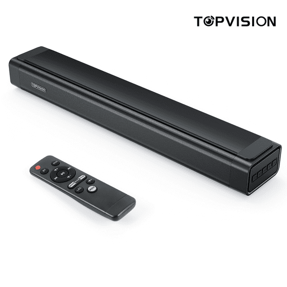 TOPVISION Sound Bar for TV, 21" Soundbar Bluetooth 5.0 with Led Light, 3D Surround TV Speaker with Optical/AUX/HDMI/USB Connect, L182