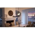 thumbnail image 2 of Urban Ambiance Luxury Rustic Chandelier, Medium Size: 23"H x 19.5"W, with Orbital Style Elements, Weathered Black Finish, UQL2781 from the Walsall Collection, 2 of 7