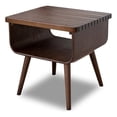 thumbnail image 1 of Connor Mid-Century Modern Rectangular Solid Wood End Table in Brown, 1 of 5
