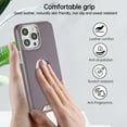 thumbnail image 4 of ELEHOLD for iPhone 16 Pro Max Magnetic Case,  Compatible with Mag Safe Accessory Logo View Classic PU Leather Thin Slim Shockproof Phone Case for iPhone 16 Pro Max,Purple, 4 of 7